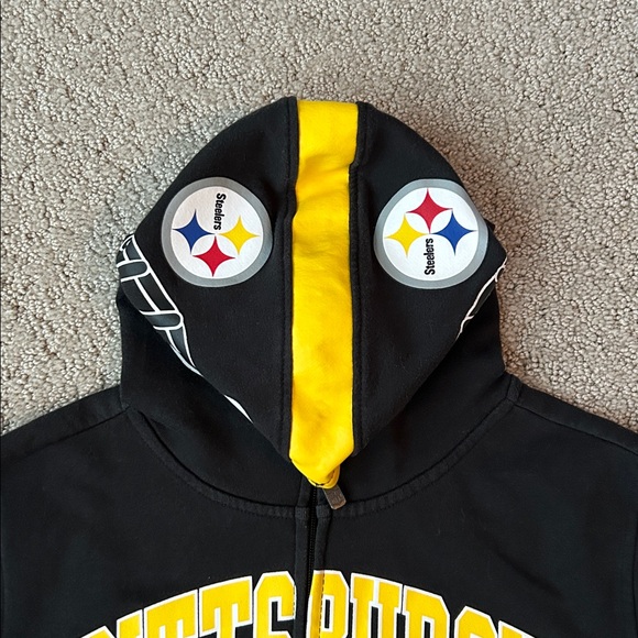 NFL Pittsburgh Steelers Youth Hoodie Football Zip-up Sweatshirt Large 14/16 - Picture 3 of 12
